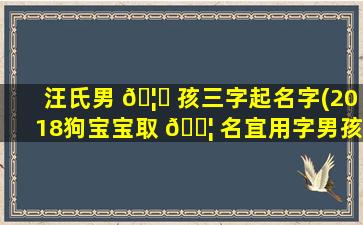 汪氏男 🦅 孩三字起名字(2018狗宝宝取 🐦 名宜用字男孩)